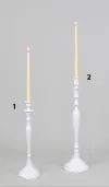 White distressed floor-standing candlesticks with a retro style for interior decoration, wedding ironwork candlesticks details Picture